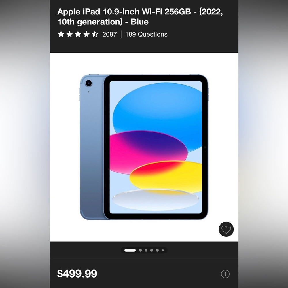 APPLE IPAD 10TH GENERATION 256 GB BLUE 10.9 (2022) - Picture 10 of 10